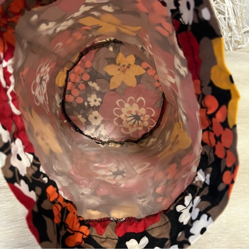 VERA BRADLEY Bittersweet 2013 Ditty Bag Drawstring Lined Yellow Brown Y2K Travel - Picture 8 of 13